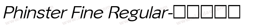 Phinster Fine Regular字体转换